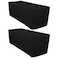 Surmente 2 Pack Black Fitted Tablecloths for 6 Foot Rectangle Tables Black Table Covers for Weddings Banquets or Restaurants