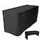 4Less 4 Fitted Tablecloth Table Cover Trade Show Event Open Back Side 3 Sided Black