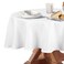 Obstal 210GSM Round Table Cloth Water Resistance Microfiber Tablecloth Decorative Fabric Circular Table Cover for Outdoor and Indoor Use White 60 Inch Diameter