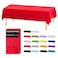 D&Z DZ Plastic Table Cloth Disposable 12 Pack Red Rectangle Tablecloth Individually Wrapped for IndoorOutdoor 54 x 108 Inch Table Cover for Party Picnic Birthday Wedding Dinner