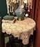 janef Janef Beige Handmade Crochet Cotton Table Cloth Lace Doilies Square Lace Tablecloths 27 Inches