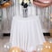 JYFLZQ White Sequin Tablecloth 70 Round Sparkly Drape Table Cloths Table Cover Overlay for Wedding Birthday Party Baby Bridal Shower