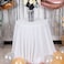 JYFLZQ White Sequin Tablecloth 70 Round Sparkly Drape Table Cloths Table Cover Overlay for Wedding Birthday Party Baby Bridal Shower