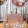 JYFLZQ Rose Gold Sequin Tablecloth 50 x 50 Small Square Sparkly Glitter Table Cover Overlay Perfect for Wedding Birthday Party Baby Bridal Shower