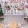 JYFLZQ Silver Sequin Tablecloth 60 x102 Rectangular Sparkly Table Cloths Glitter Table Cover Overlay for Wedding Birthday Party Baby Bridal Shower