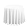 Hiasan White Round Tablecloth 120 Inch Waterproof Stain Resistant Spillproof Polyester Fabric Table Cloth for Dining Room Kitchen Party