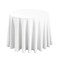 Hiasan White Round Tablecloth 120 Inch Waterproof Stain Resistant Spillproof Polyester Fabric Table Cloth for Dining Room Kitchen Party
