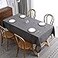 maxmill Flaxy Faux Linen Table Cloth with 2Tone Slubby Texture Wrinkle Resistant AntiShrink Soft Tablecloth for Kitchen Dining Tabletop for Buffet Banquet Parties Rectangle 52 x 70 Inch Charcoa