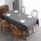 maxmill Flaxy Faux Linen Table Cloth with 2Tone Slubby Texture Wrinkle Resistant AntiShrink Soft Tablecloth for Kitchen Dining Tabletop for Buffet Banquet Parties Rectangle 52 x 70 Inch Charcoa