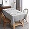 maxmill Flaxy Faux Linen Table Cloth with 2Tone Slubby Texture Wrinkle Resistant AntiShrink Soft Tablecloth for Kitchen Dining Tabletop for Banquet Parties Rectangle 60 x 140 Inch Light Grey