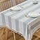 TruDelve Light Blue and White Striped Cotton Tablecloth Square Outdoor Table Cloth Washable Cloth Tablecloth for Card Table Cover 55x55 Blue