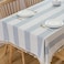 TruDelve Light Blue and White Striped Cotton Tablecloth Square Outdoor Table Cloth Washable Cloth Tablecloth for Card Table Cover 55x55 Blue