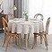 maxmill Flaxy Faux Linen Tablecloth with 2Tone Slubby Texture Wrinkle Resistant AntiShrink Soft Table Cloth for Kitchen Dining Restaurant Tabletop for Event Holiday Dinner Round 70 Inch Linen
