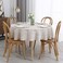 maxmill Flaxy Faux Linen Tablecloth with 2Tone Slubby Texture Wrinkle Resistant AntiShrink Soft Table Cloth for Kitchen Dining Restaurant Tabletop for Event Holiday Dinner Round 70 Inch Linen