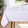 JUCFHY Jacquard Morrocan Rectangle Christmas Table Cloth OilProof SpillProof and Water Resistance TableclothDecorative Fabric Table Cover for Outdoor and Indoor Use52 x 70 InchWhite