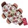 Covers For The Home Deluxe Elastic Edged Flannel Backed Vinyl Fitted Table Cover Christmas Flower Pattern Round Oblong Oval Fits Tables up to 48 W x 68 L