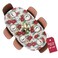Covers For The Home Deluxe Elastic Edged Flannel Backed Vinyl Fitted Table Cover Christmas Flower Pattern Round Oblong Oval Fits Tables up to 48 W x 68 L