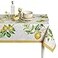 Maison d' Maison d Hermine Table Cloth Rectangle Table 100 Cotton 60 x 120 Inches Tablecloth Reusable Decorative for Dining Kitchen Room Farmhouse Party Home Hotel Restaurant Spring Summer Limoncello