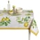 Maison d' Maison d Hermine Table Cloth Rectangle Table 100 Cotton 60 x 120 Inches Tablecloth Reusable Decorative for Dining Kitchen Room Farmhouse Party Home Hotel Restaurant Spring Summer Limoncello
