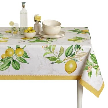 Maison d' Maison d Hermine Table Cloth Rectangle Table 100 Cotton 60 x 120 Inches Tablecloth Reusable Decorative for Dining Kitchen Room Farmhouse Party Home Hotel Restaurant Spring Summer Limoncello