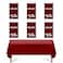 Eleclassi Burgundy 6 Pack Premium Disposable Plastic Tablecloth 54 x 108 in Plastic Table Cloth Disposable Tablecloth for Rectangle Table Up to 8 Feet