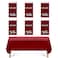 Eleclassi Burgundy 6 Pack Premium Disposable Plastic Tablecloth 54 x 108 in Plastic Table Cloth Disposable Tablecloth for Rectangle Table Up to 8 Feet