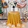 JYFLZQ Gold Sequin Tablecloth 70 Round Sparkly Glitter Table Cover Overlay Shimmer Table Cloth Perfect for Wedding Birthday Party Baby Bridal Shower