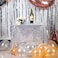 JYFLZQ Silver Sequin Tablecloth 50 x 50 Small Square Sparkly Table Cloths Glitter Table Cover Overlay for Wedding Birthday Party Baby Bridal Shower
