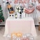 JYFLZQ White Iridescent Sequin Tablecloth 50 x 80 Rectangular Sparkly Drape Table Cloths Table Cover Overlay for Wedding Birthday Party Baby Bridal Shower
