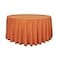 sancua Round Tablecloth 120 Inch Water Resistant Spill Proof Washable Polyester Table Cloth Decorative Fabric Table Cover for Dining Tables Buffet Parties and Camping Orange