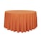 sancua Round Tablecloth 120 Inch Water Resistant Spill Proof Washable Polyester Table Cloth Decorative Fabric Table Cover for Dining Tables Buffet Parties and Camping Orange