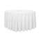 sancua Round Tablecloth 120 Inch Water Resistant Spill Proof Washable Polyester Table Cloth Decorative Fabric Table Cover for Dining Tables Buffet Parties and Camping White