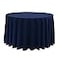 Obstal 210GSM Round Table Cloth OilProof SpillProof and Water Resistance Microfiber Tablecloth Decorative Fabric Circular Table Cover for Outdoor and Indoor Use Navy Blue 108 Inch Diameter