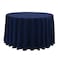 Obstal 210GSM Round Table Cloth OilProof SpillProof and Water Resistance Microfiber Tablecloth Decorative Fabric Circular Table Cover for Outdoor and Indoor Use Navy Blue 108 Inch Diameter
