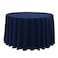 Obstal 210GSM Round Table Cloth OilProof SpillProof and Water Resistance Microfiber Tablecloth Decorative Fabric Circular Table Cover for Outdoor and Indoor Use Navy Blue 108 Inch Diameter