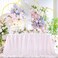 QueenDream Iridescent White Sequin Tablecloth 60 x102 Inch Mermaid Rectangle Tablecloth Overlay for Wedding Birthday Parties Decorations
