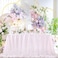 QueenDream Iridescent White Sequin Tablecloth 60 x102 Inch Mermaid Rectangle Tablecloth Overlay for Wedding Birthday Parties Decorations