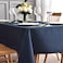 maxmill Jacquard Tablecloth Swirl Design Water Resistance Antiwrinkle Heavy Weight Soft Table Cloth for Buffet Banquet Parties Event Holiday Dinner Square 60 x 60 Inch Navy Blue