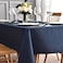 maxmill Jacquard Tablecloth Swirl Design Water Resistance Antiwrinkle Heavy Weight Soft Table Cloth for Buffet Banquet Parties Event Holiday Dinner Square 60 x 60 Inch Navy Blue