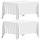 Wealuxe White Square Tablecloth 85 x 85 Inch 200GSM Set of 2 Extra Soft Square Tablecloths Stain and WrinkleResistant Machine Washable Card Table Tablecloth Square for Any Occasion Premium Quality