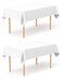 Pomp Pure White 60 x 102 Poplin Polyester Tablecloth 2 Pack Wrinkle Stain Resistant Easy Care Premium Fabric Fits 6FT Rectangle Table