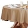 Obstal 210GSM Round Table Cloth Water Resistance Microfiber Tablecloth Decorative Fabric Circular Table Cover for Outdoor and Indoor Use Coffee 60 Inch Diameter
