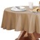 Obstal 210GSM Round Table Cloth Water Resistance Microfiber Tablecloth Decorative Fabric Circular Table Cover for Outdoor and Indoor Use Coffee 60 Inch Diameter