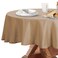 Obstal 210GSM Round Table Cloth Water Resistance Microfiber Tablecloth Decorative Fabric Circular Table Cover for Outdoor and Indoor Use Coffee 60 Inch Diameter