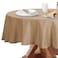 Obstal 210GSM Round Table Cloth Water Resistance Microfiber Tablecloth Decorative Fabric Circular Table Cover for Outdoor and Indoor Use Coffee 70 Inch Diameter