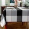 SASTYBALE Rectangle Tablecloth Plaid Style Polyester Table ClothRectangleOblong 52 x 70 46 SeatsGrey