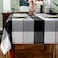 SASTYBALE Rectangle Tablecloth Plaid Style Polyester Table ClothRectangleOblong 52 x 70 46 SeatsGrey