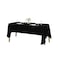Cupuamon Rectangle Tablecloth 60x120 inch Washable Polyester Fabric Table Cloth for Wedding Party Dining Banquet Decoration60x120 Black