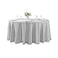 Cupuamon 120 inch Round Tablecloth Washable Polyester Table Cloth Decorative Table Cover for Wedding Party Dining Banquet120 inchSilver