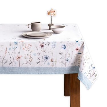 Maison d' Maison d Hermine Table Cloth Rectangle Table 100 Cotton 60 x 90 Inches Fall Tablecloth Reusable Everyday Use for Thanksgiving Christmas Decorations Dining Farmhouse Party Ice Florals